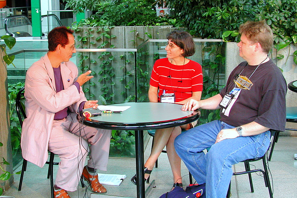 Interviewing Manuela Veloso & Tucker Balch at Robocup 2001 in Seattle